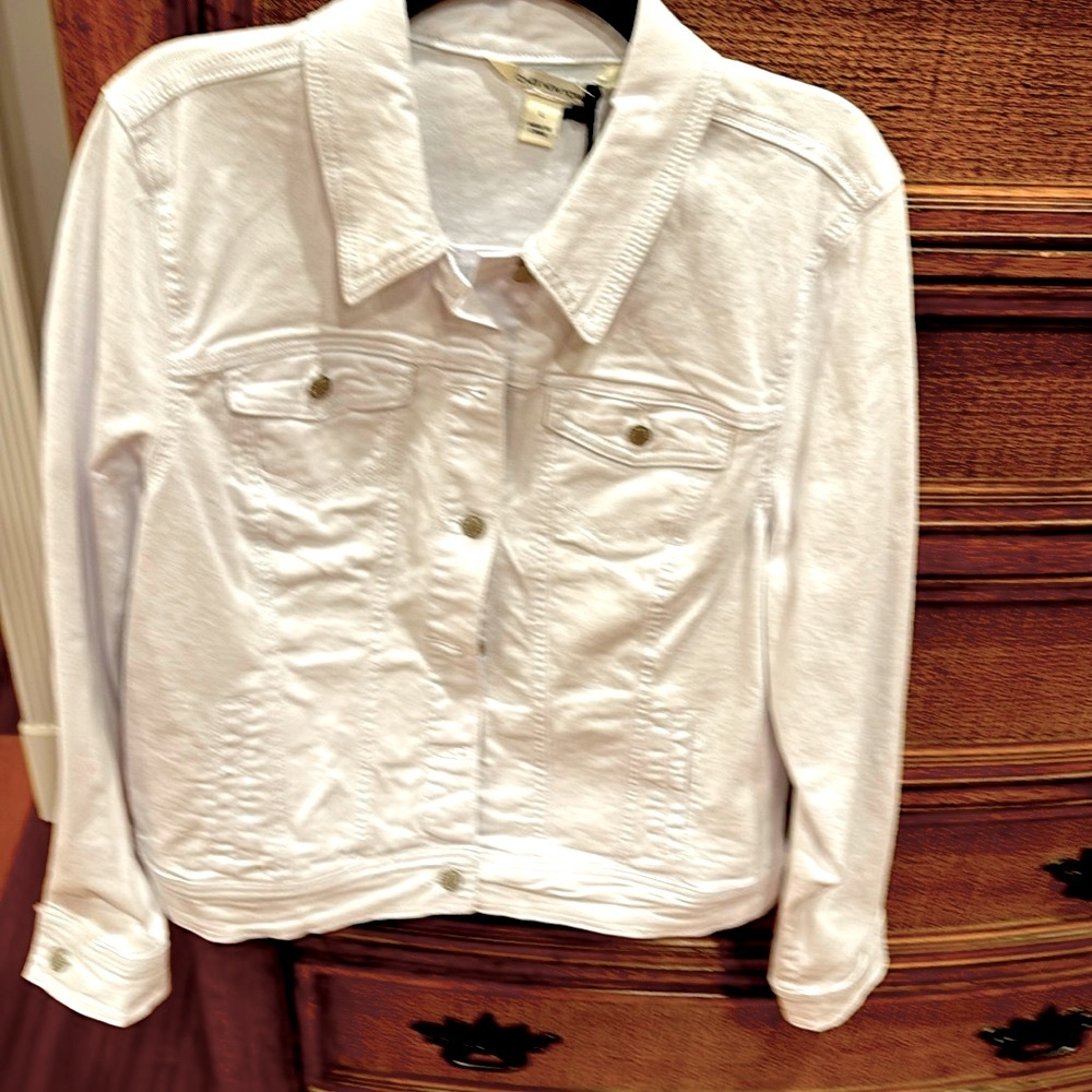 NWT Jones New York white denim jean jacket